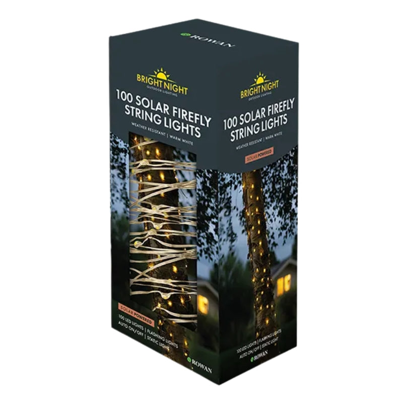100 Solar Firefly String Lights Warm White