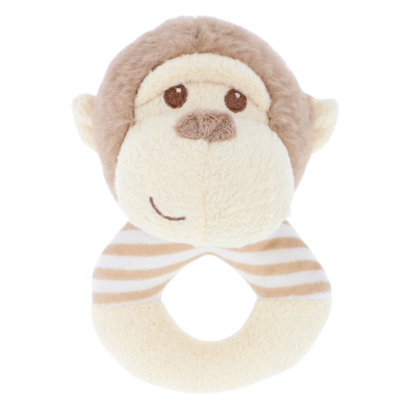 14cm Keeleco Baby Marcel Monkey Ring Rattle