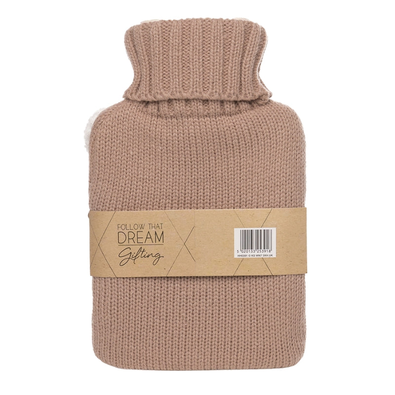 1 Litre Hot Water Bottle & Socks Gift Set Bear Design