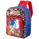 Official Sonic 'Let's Go!' Deluxe Backpack With Front Pocket