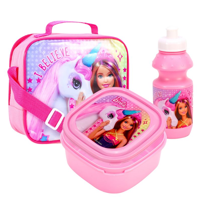 Official Barbie Lunch Bag 3 Piece Set