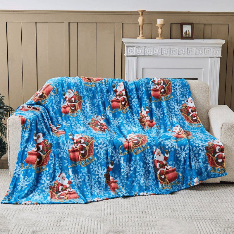 Christmas Design Flannel Throw - You Sleigh
