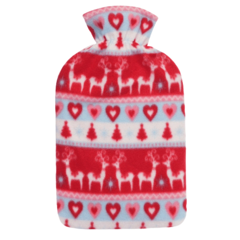 2 Litre Hot Water Bottle With Fairisle Cover