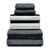 2 Pack Royal Stripe Bath Towels - Black