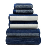 2 Pack Royal Stripe Bath Towels - Navy