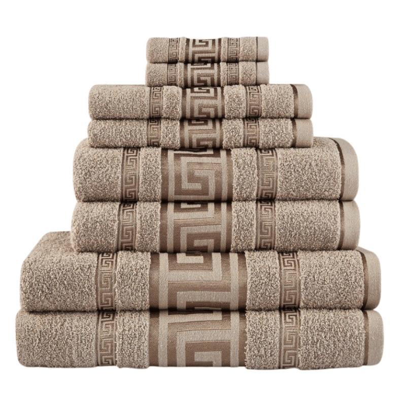 2 Pack Snoozeville Royal Greek Jumbo Bath Sheets - Natural