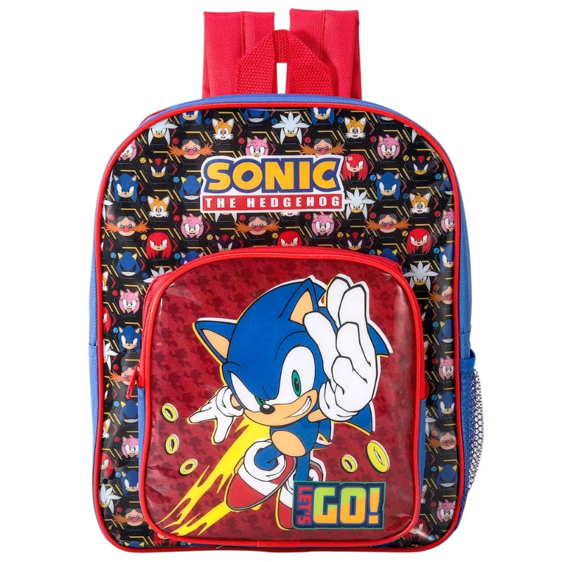 Official Sonic 'Let's Go!' Deluxe Backpack With Front Pocket