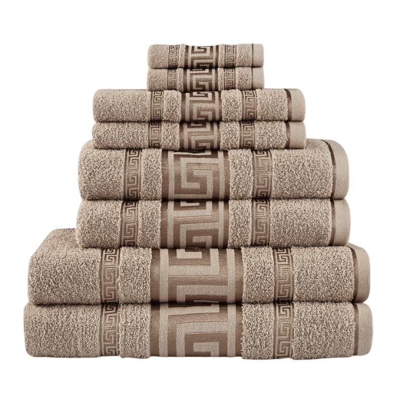 3 Pack Snoozeville Royal Greek Hand Towels - Natural