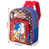 Official Sonic 'Let's Go!' Deluxe Backpack With Front Pocket