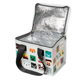 Official Minecraft Faces Recycled Plastic Bottle Reuseable Cool Bag Lunch Bag