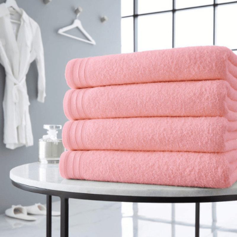 4 Pack Luxury Wilsford Cotton Bath Sheets - Blush Pink