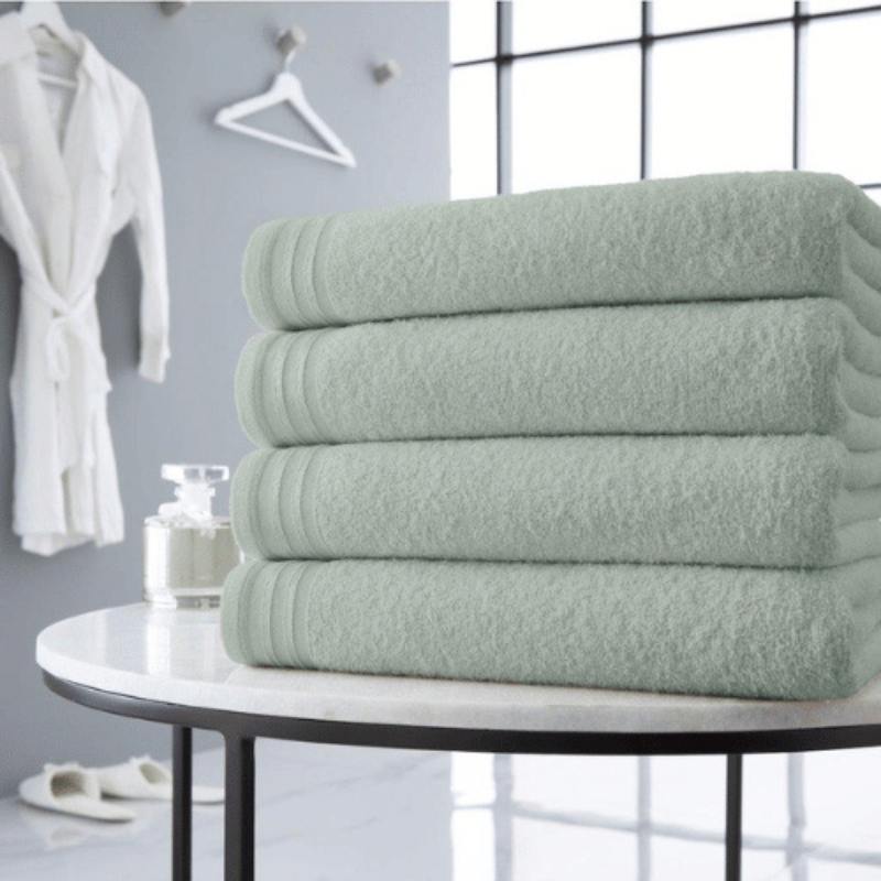 4 Pack Luxury Wilsford Cotton Bath Sheets - Duck Egg
