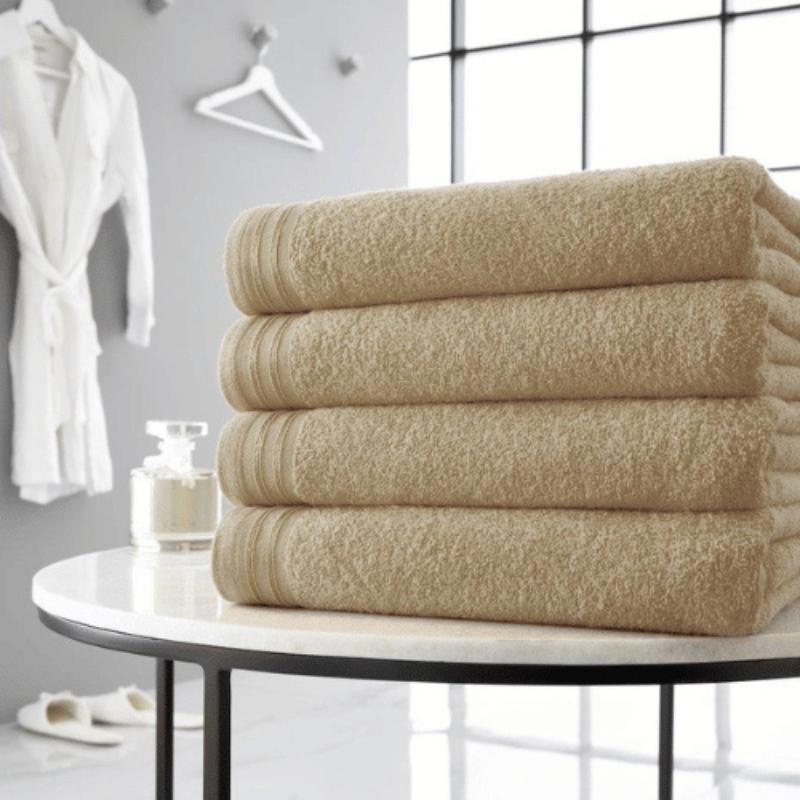 4 Pack Luxury Wilsford Cotton Bath Sheets - Mocha