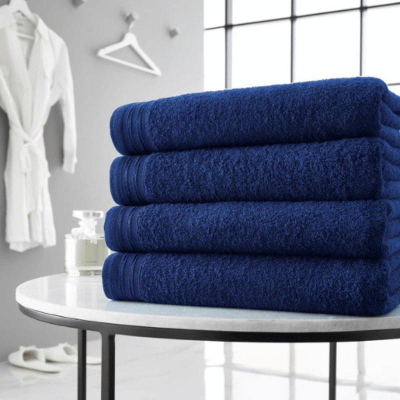 4 Pack Luxury Wilsford Cotton Bath Sheets - Royal Blue