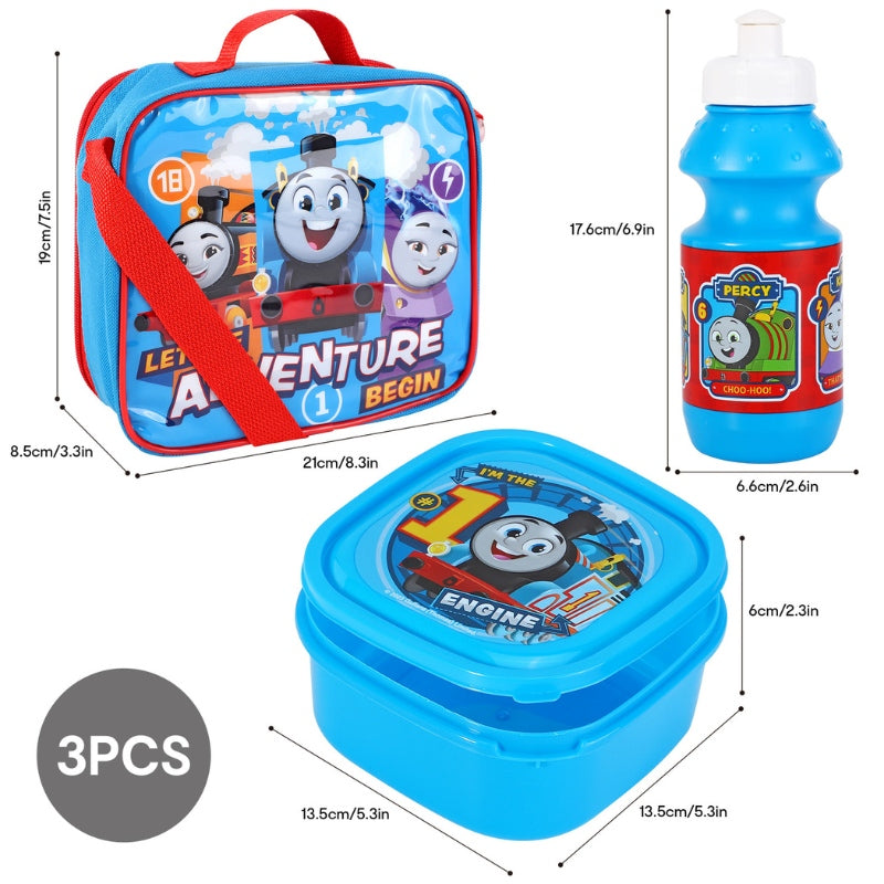 Official Thomas The Tank Engine 3 Piece Lunch Bag Set