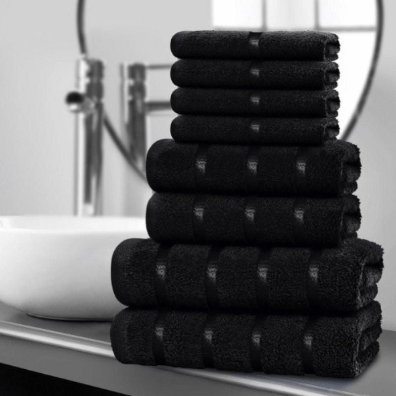 8 Piece Boston Towel Bale Set - Black