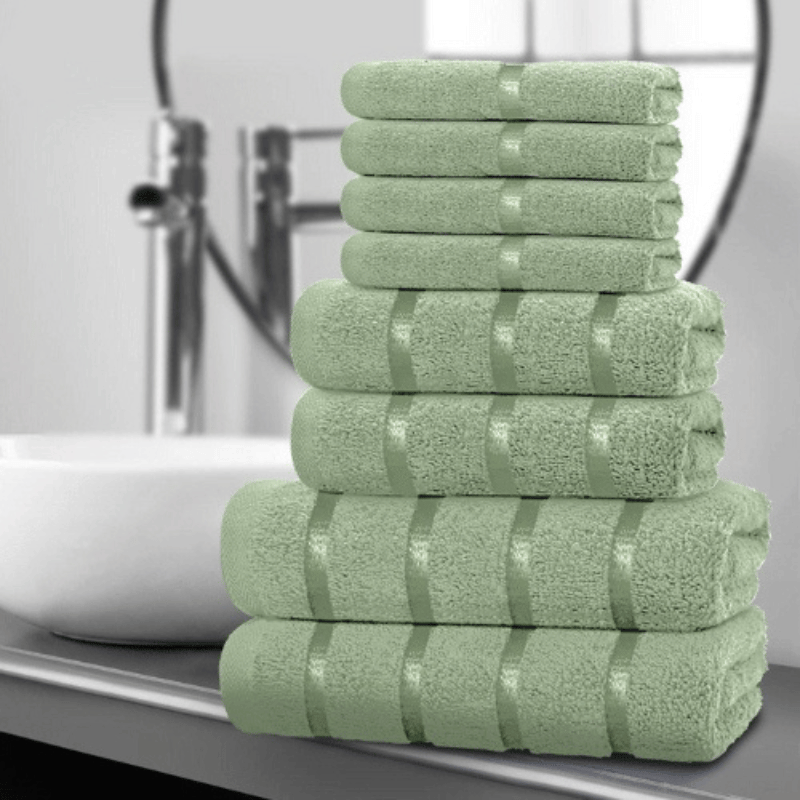 8 Piece Boston Towel Bale Set - Sage Green