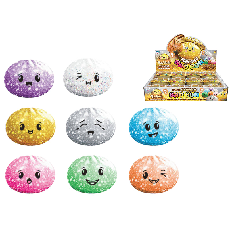 Pack of 2 Glitter Squishy Bao Bun Dumpling