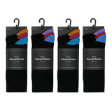 12 Men's Cotton Rich Casual Socks - Coloured Heel & Toe