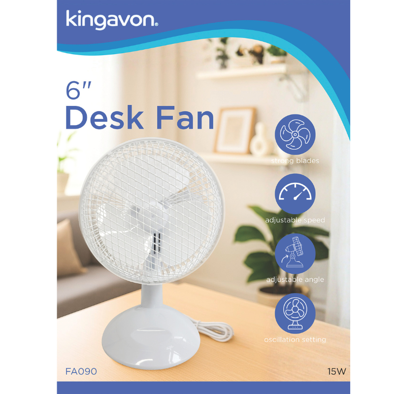 6 Inch Desk Fan Kingavon