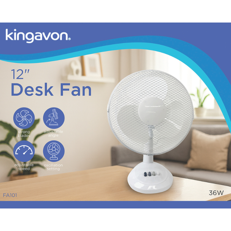 12 Inch Desk Fan Kingavon