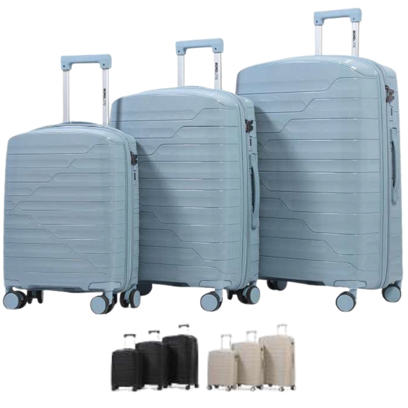 Expandable Hard Shell 3 Piece Luggage Set