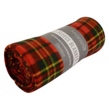 Fleece Blanket Chequered Red