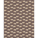 Highland Cow Design Super Soft Flannel Blanket Throw - Brown