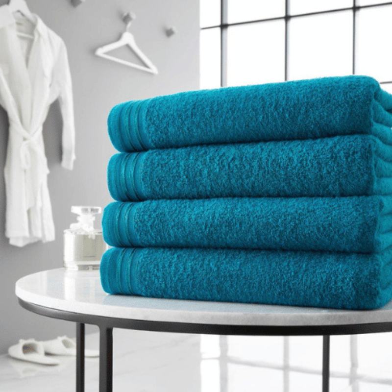 4 Pack Luxury Wilsford Cotton Bath Sheets - Teal