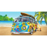 Microfibre Beach Towels Summer Bus - Blue