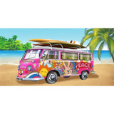 Microfibre Beach Towels Summer Bus - Pink