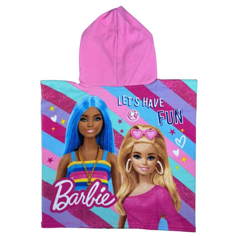 Official Barbie Kids Hooded Towel Poncho