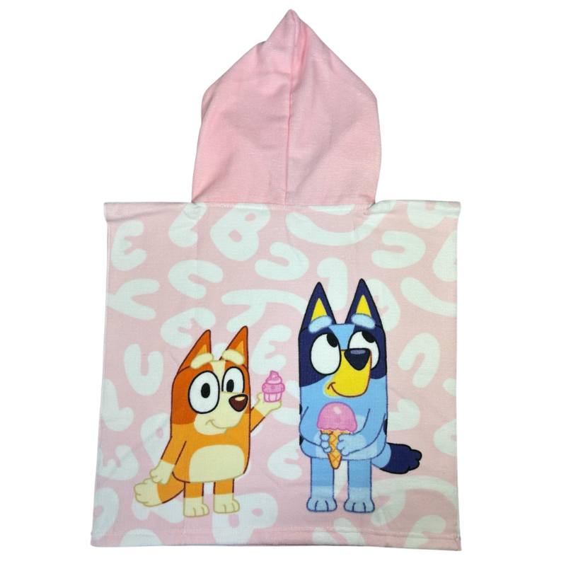 Official Bluey Kids Hooded Towel Poncho
