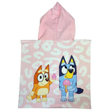 Official Bluey Kids Hooded Towel Poncho
