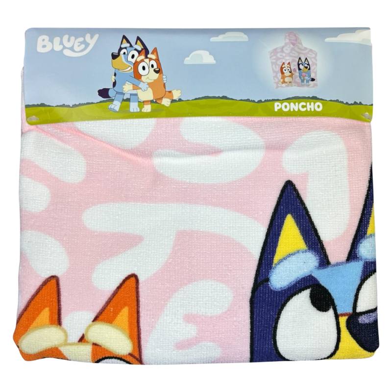 Official Bluey Kids Hooded Towel Poncho