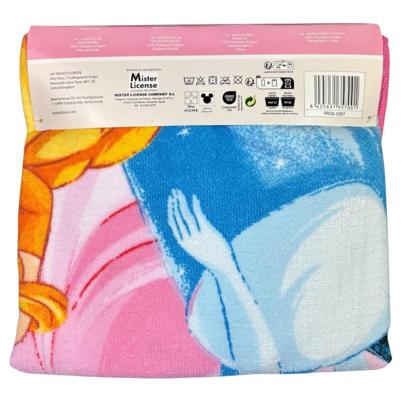 Official Disney Princess Kids Hooded Towel Poncho