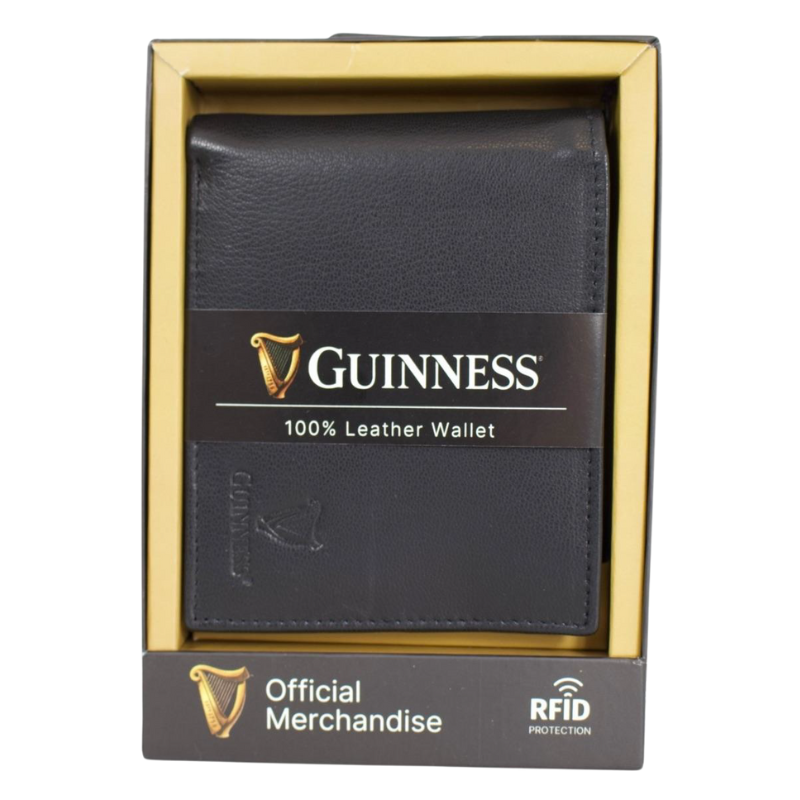 Official Guinness Genuine Leather Multi Card + Coin Wallet RFID Secure