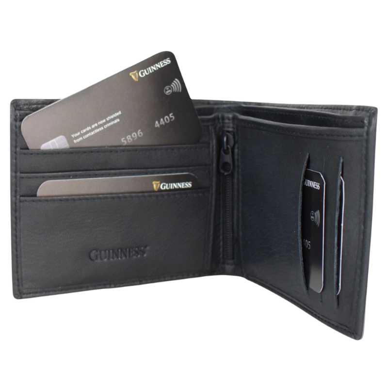 Official Guinness Genuine Leather Wallet with RFID Blocking
