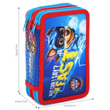 Official Paw Patrol 'I'm Fast' Filled 3 Zipped Pencil Case