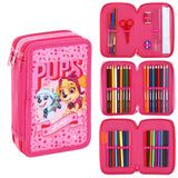 Official Paw Patrol 'Pups Away' Filled 3 Zipped Pencil Case