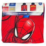 Official Spiderman Kids Hooded Towel Poncho