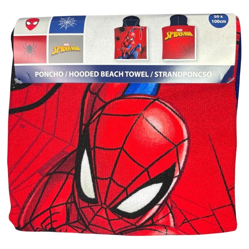 Official Spiderman Kids Hooded Towel Poncho