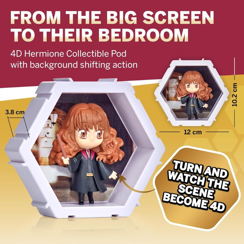 Official WOW! PODS - 4D Harry Potter Hermione, Unique Connectable Collectable Bobble-Head Figure