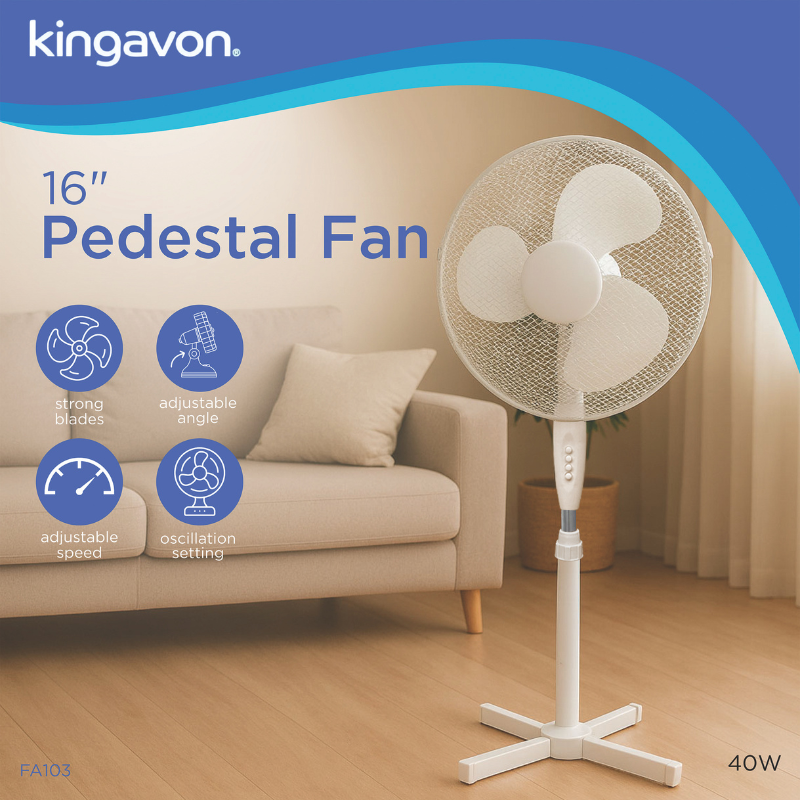 16 Inch Pedestal Fan Kingavon