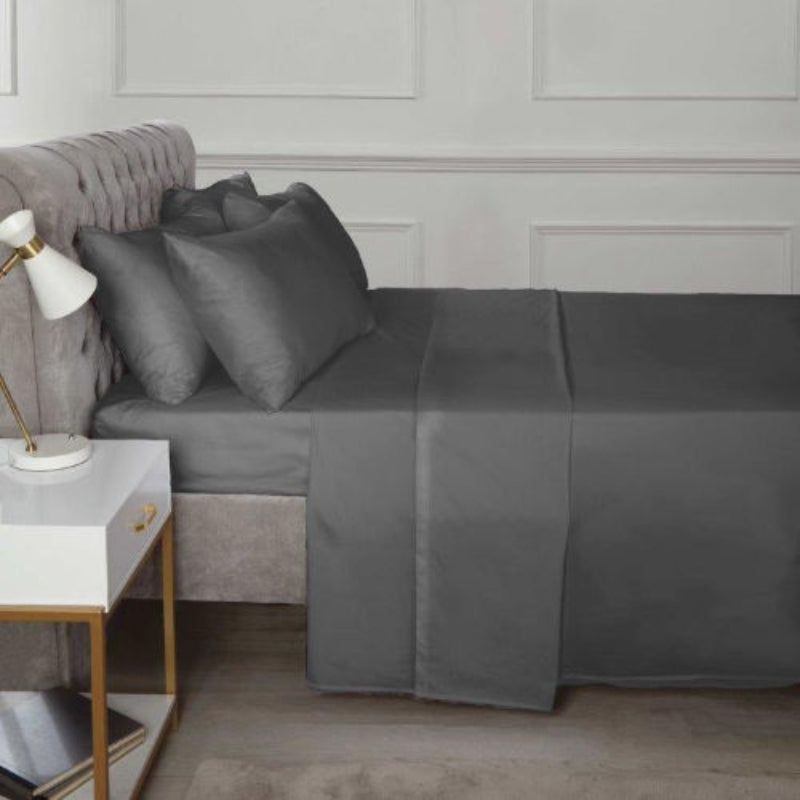 Percale Pillowcase 2 Pack - Charcoal