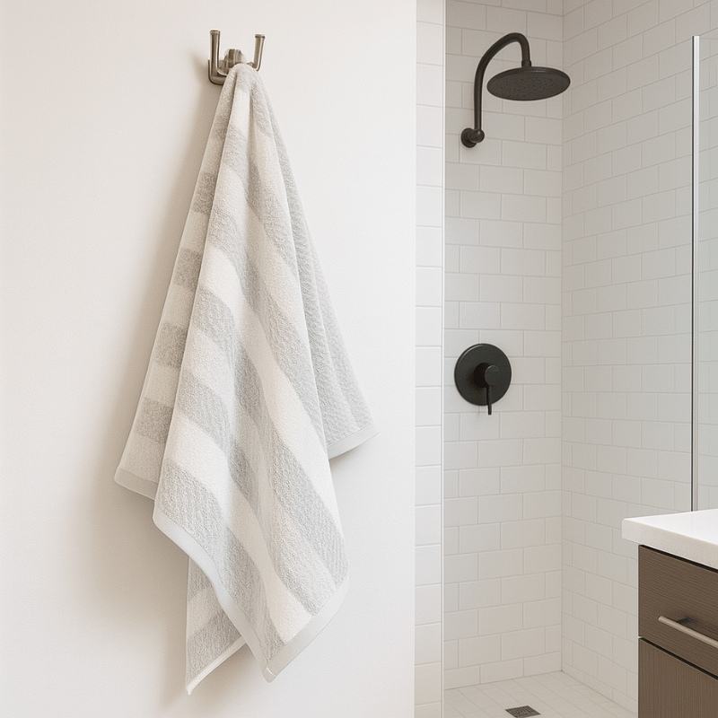 2 Pack Royal Stripe Bath Sheets - Grey