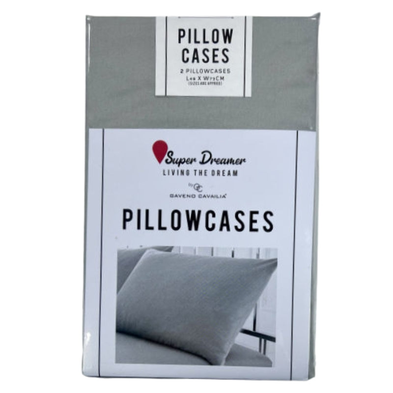 Super Dreamer Pillowcase 2 Pack - Grey