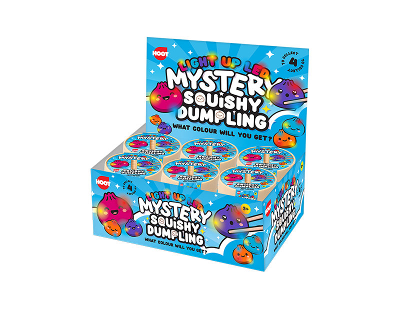 Pack of 2 Light Up LED Mystery Squishy Dumpling