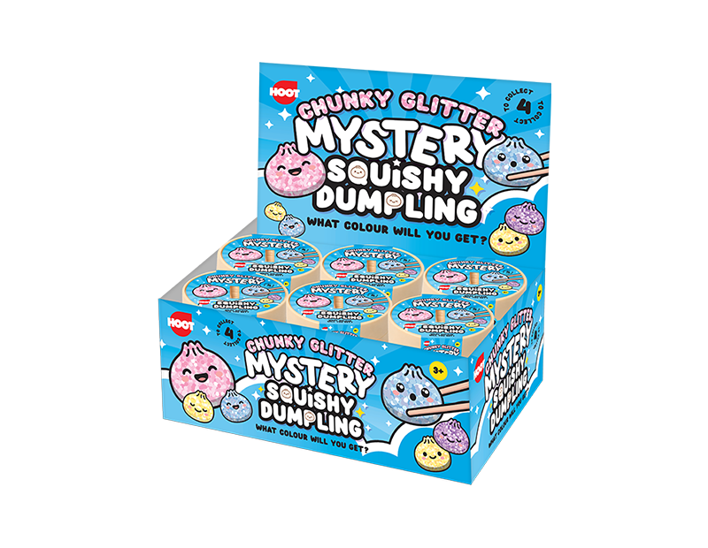 Pack of 2 Chunky Glitter Mystery Squishy Dumpling