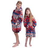 The Kids Eskimo Hip Design Oversized Cosy Reversible Sherpa Hoodie